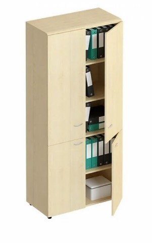 Шкаф для документов закрытый Комфорт, дуб шамони, 4-дверный (80х38х200) в Вологде - изображение 1
