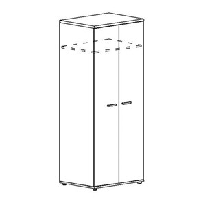 Шкаф для одежды глубокий А4, (78x59x193) белый премиум А4 9311 БП в Вологде