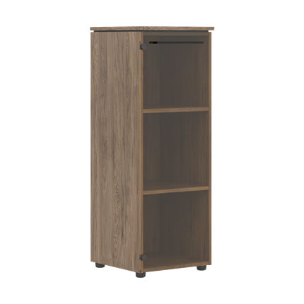 Средний шкаф колонна с глухой стеклянной дверью MORRIS TREND Антрацит/Кария Пальмира MMC 42.1 (429х423х821) в Вологде - изображение