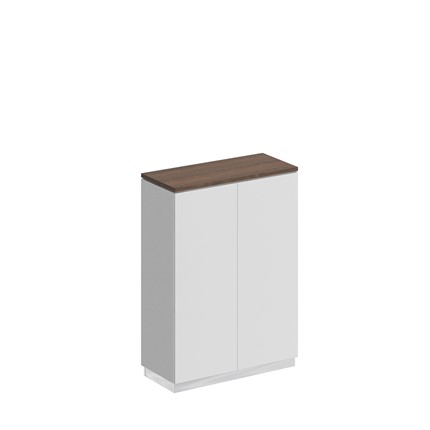 Шкаф для документов City, средний, дуб гладстоун / белый премиум / белый премиум 90x40x124.6, СИ 318 ДГ БП БП в Вологде - изображение