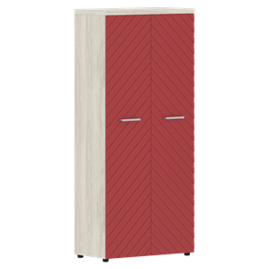 Шкаф с дверцами TORR LUX TLHC 85.1 с глухими дверьми и топом 854х452х1958 Сосна Эдмонт/ Красный в Вологде - предосмотр