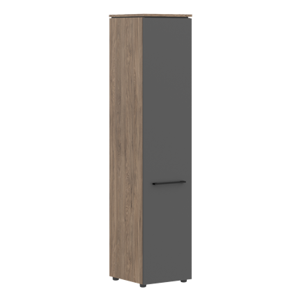 Шкаф с высокий  глухой дверью MORRIS TREND Антрацит/Кария Пальмира MHC 42.1 (429х423х1956) в Вологде - изображение