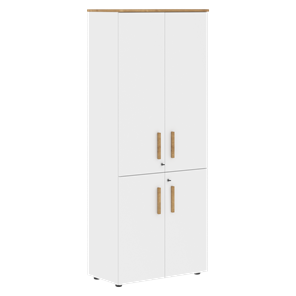 Широкий шкаф высокий FORTA Белый-Дуб Гамильтон FHC 80.3(Z) (798х404х1965) в Вологде