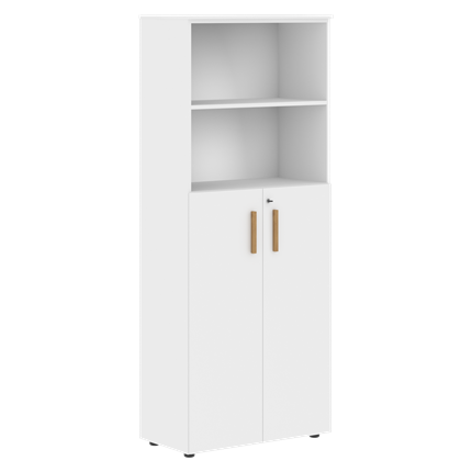 Широкий шкаф высокий FORTA Белый FHC 80.6(Z) (798х404х1965) в Вологде - изображение