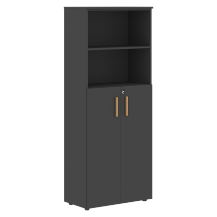Шкаф широкий высокий FORTA Черный Графит  FHC 80.6(Z) (798х404х1965) в Вологде - изображение