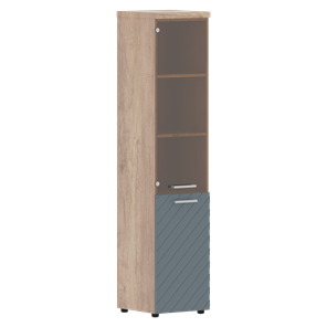 Стеллаж с дверью TORR LUX TLHC 42.2 L колонка комбинированная с топом 435х452х1958 Дуб Каньон/ Серо-голубой в Вологде
