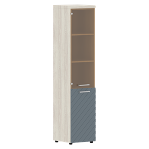 Шкаф-стеллаж TORR LUX TLHC 42.2 L колонка комбинированная с топом 435х452х1958 Сосна Эдмонт/ Серо-голубой в Вологде