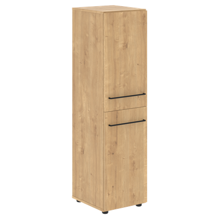 Шкаф с глухими дверьми средний LOFTIS Дуб Бофорд LMC LMC 40.4 (400х430х1517) в Вологде - изображение