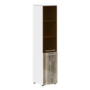 Шкаф колонка комбинированная MORRIS  Дуб Базель/ Белый MHC  42.2 (429х423х1956) в Вологде