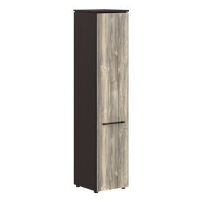 Шкаф колонка с глухой дверью MORRIS  Дуб Базель/Венге Магия MHC 42.1 (429х423х1956) в Вологде