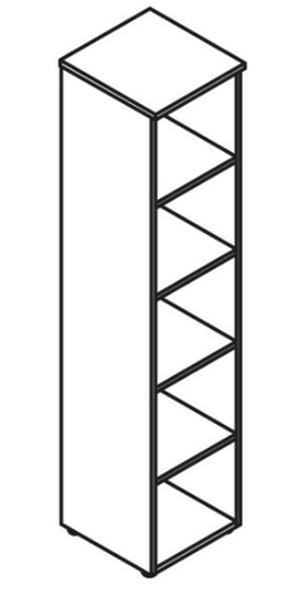Шкаф высокий MORRIS  Дуб Базель/Венге Магия MHC 42.5 (429х423х1956) в Вологде - изображение 2