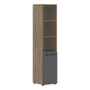Шкаф высокий комбинированный MORRIS TREND Антрацит/Кария Пальмира MHC  42.2 (429х423х1956) в Вологде