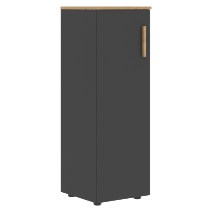 Средний шкаф колонна с левой дверью  FORTA Графит-Дуб Гамильтон   FMC 40.1 (L) (399х404х801) в Вологде - изображение