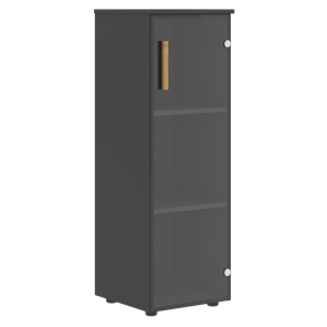 Средний шкаф колонна со стеклянной правой дверью FORTA Черный ГрафитFMC 40.2 (R) (399х404х801) в Вологде
