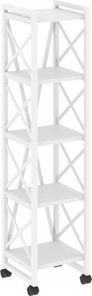 Стеллаж мобильный Loft VR.L-MST.K-5.4, Белый/Белый металл в Вологде