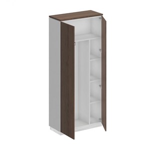 Шкаф для одежды с дополнением Bravo, дуб гладстоун/белый премиум/дуб гладстоун (90х40х203.4) в Вологде