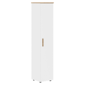 Шкаф колонна высокий с глухой дверью FORTA Белый-Дуб Гамильтон  FHC 40.1 (L/R) (399х404х1965) в Вологде