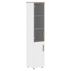 Высокий шкаф с глухой дверью колонна FORTA Белый-Дуб Гамильтон  FHC 40.2 (L/R) (399х404х1965) в Вологде