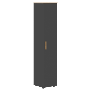 Высокий шкаф колонна с глухой дверью FORTA Графит-Дуб Гамильтон   FHC 40.1 (L/R) (399х404х1965) в Вологде