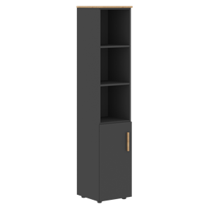 Высокий шкаф с глухой малой дверью  левой FORTA Графит-Дуб Гамильтон  FHC 40.5 (L) (399х404х1965) в Вологде