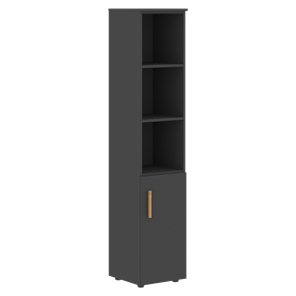 Высокий шкаф колонна с глухой малой дверью правой FORTA Черный Графит  FHC 40.5 (R) (399х404х1965) в Вологде