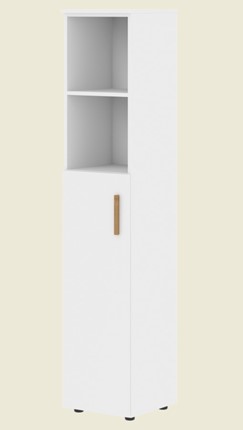 Высокий шкаф колонна с глухой средней дверью левой FORTA Белый FHC 40.6 (L) (399х404х1965) в Вологде - изображение
