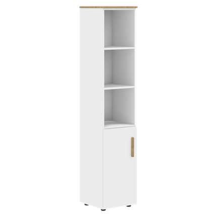 Высокий шкаф с глухой средней дверью  правой FORTA Белый FHC 40.6 (R) (399х404х1965) в Вологде - изображение