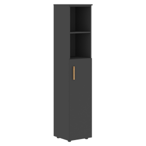 Высокий шкаф колонна с глухой средней дверью правой FORTA Черный Графит  FHC 40.6 (R) (399х404х1965) в Вологде