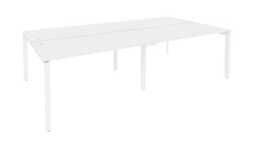 Офисный стол на металлокаркасе O.MP-D.RS-4.3.7 Белый/Белый бриллиант в Вологде