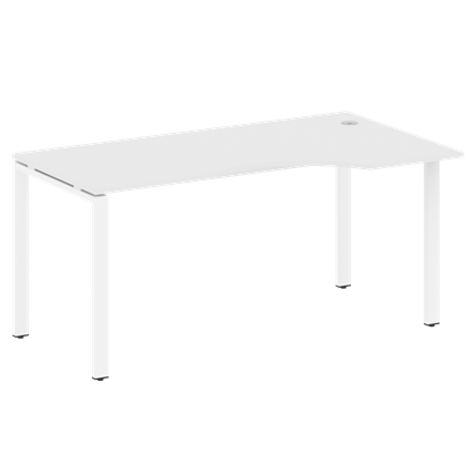 Стол криволинейный БП.СА-1, правый (Белый/Белый) в Вологде - изображение