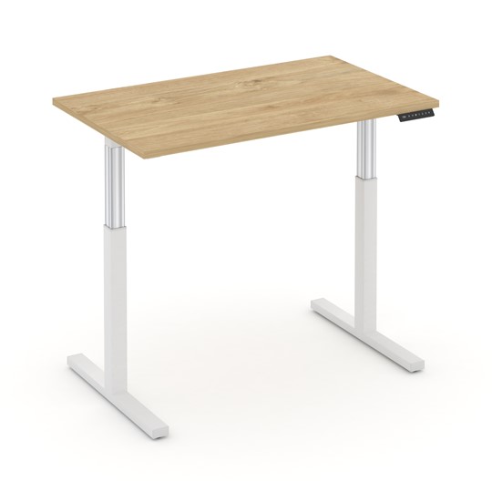 Электроподъемный стол Move UP MV.SE-3.7, Белый металл/Тиквуд светлый в Вологде - изображение 2