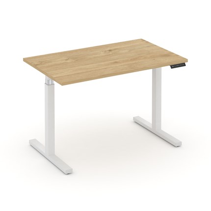 Электроподъемный стол Move UP MV.SE-3.7, Белый металл/Тиквуд светлый в Вологде - изображение