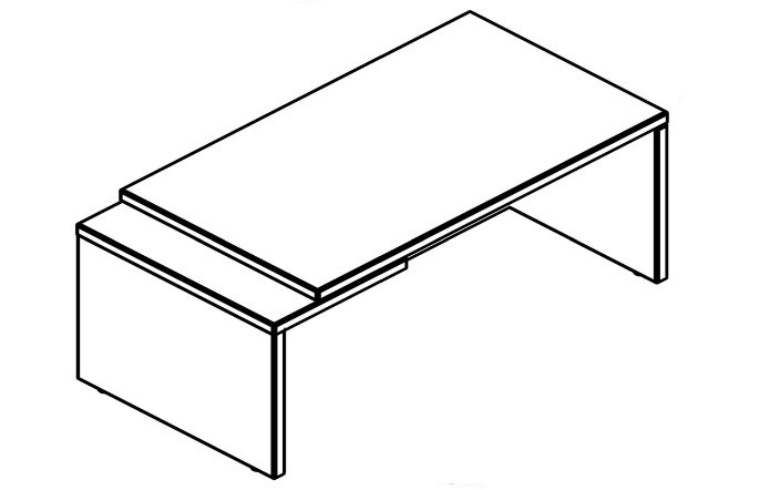 Стол руководителя Torr Z, TCT 209L, левый (2000x900x750), дуб девон в Вологде - изображение 1