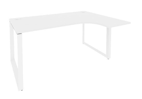 Письменный угловой стол O.MO-SA-4R Белый/Белый бриллиант в Вологде - изображение