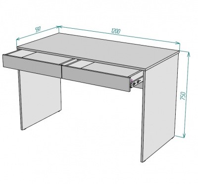 Письменный стол T82, ДКМ в Вологде - изображение 1