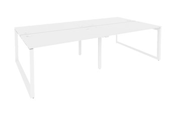 Офисный стол на металлокаркасе O.MO-D.RS-4.3.8, Белый/Белый бриллиант в Вологде