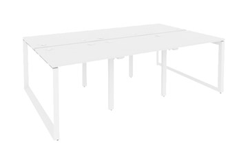 Офисный стол на металлокаркасе O.MO-D.RS-6.0.7, Белый/Белый бриллиант в Вологде