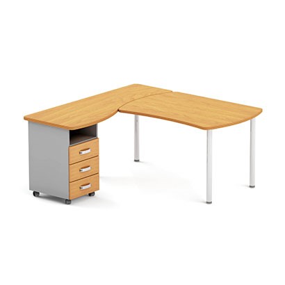 Письменный угловой стол Boston DIL-160 (металлический каркас) в Вологде - изображение
