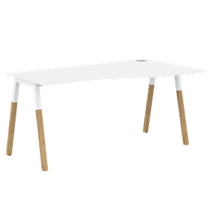 Письменный стол правый FORTA Белый-Белый-Бук  FCT 1567  (R) (1580х900(670)х733) в Вологде - предосмотр