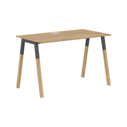 Письменный стол FORTA Дуб Гамильтон-Черный графит-Бук FST 1167 (1180х670х733) в Вологде - изображение