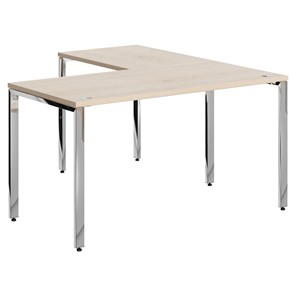 Письменный угловой  стол для персонала левый XTEN GLOSS  Бук Тиара  XGCT 1415.1 (L) (1400х1500х750) в Вологде