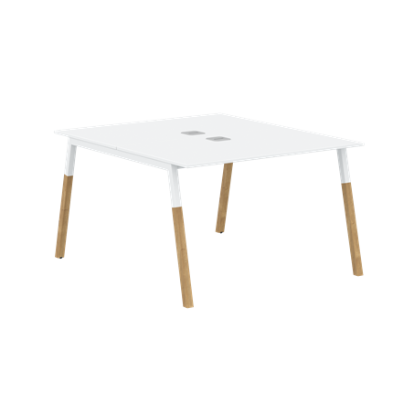 Переговорный стол FORTA Белый-Белый-Бук  FWST 1113 (1180x1346x733) в Вологде - изображение