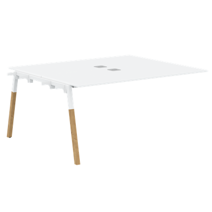 Переговорный стол FORTA Белый-Белый-Бук FIWST 1513 (1580х1346х733) в Вологде - изображение