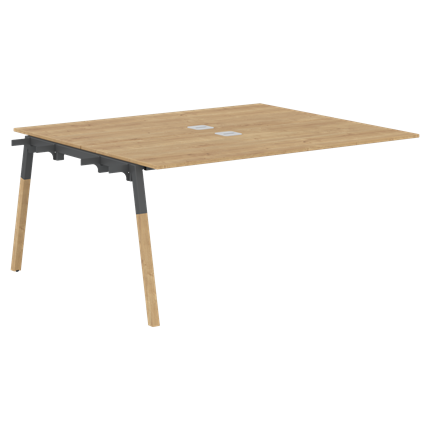 Переговорный стол FORTA Дуб Гамильтон-Черный графит-Бук FIWST 1513 (1580х1346х733) в Вологде - изображение