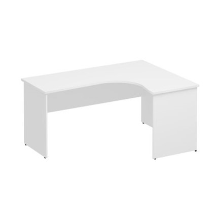 Угловой стол Комфорт, белый премиум, правый (160x120x75) К 125 в Вологде - изображение
