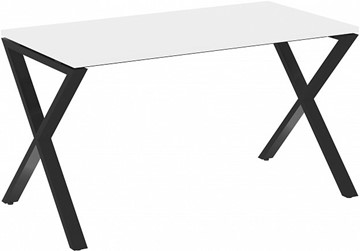 Письменный стол Loft VR.L-SRX-3.7, Белый Бриллиант/Черный металл в Вологде