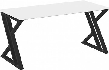 Стол на металлокаркасе Loft VR.L-SRZ-4.7, Белый Бриллиант/Черный металл в Вологде