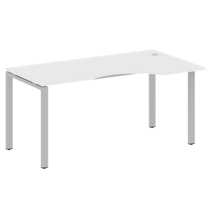 Стол криволинейный БП.СА-1, правый (Серый/Белый) в Вологде - изображение