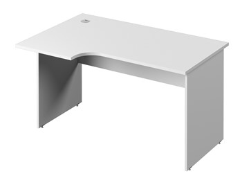 Эргономичный стол С-34 левый, цвет Белый в Вологде
