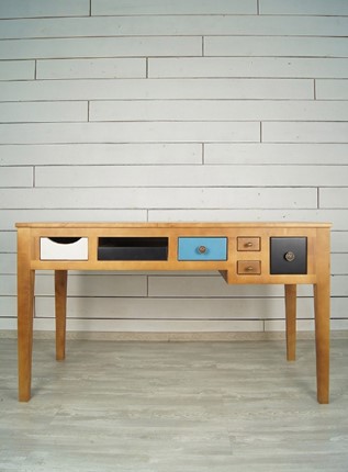 Стол письменный Aquarelle Birch с 6 ящиками (RE-12ETG/4) в Вологде - изображение
